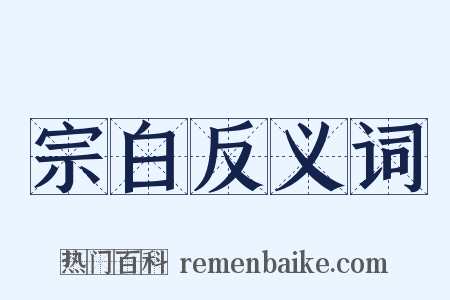 宗白反义词是什么意思的图片